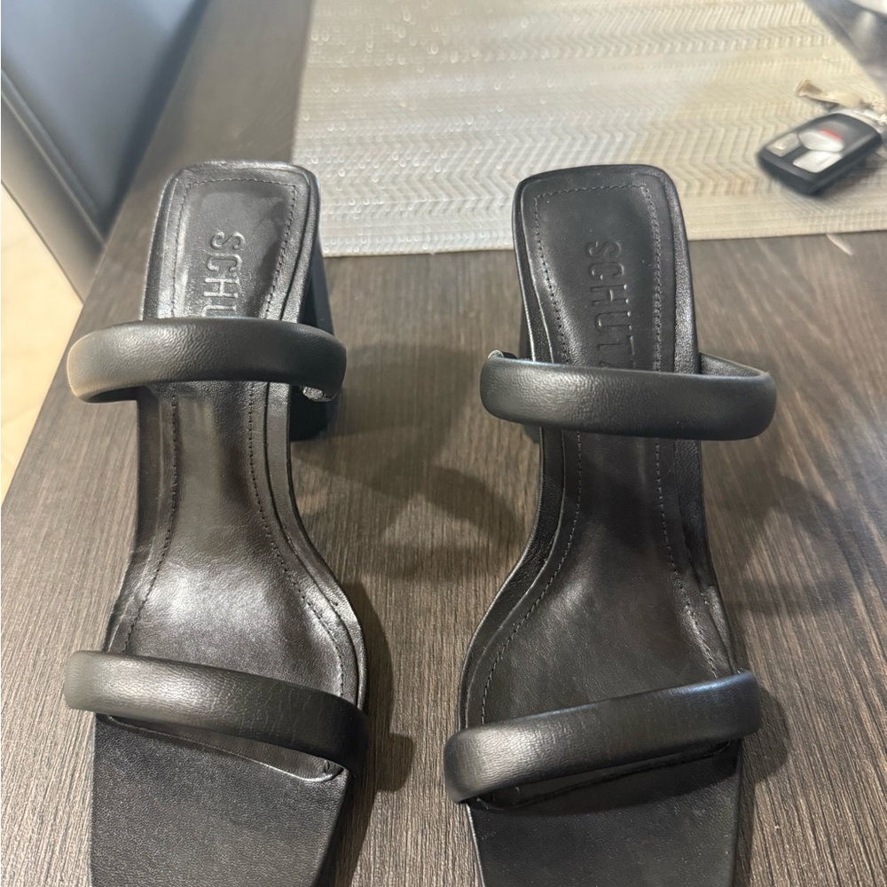 SCHUTZ Black Women's Heeled Sandals